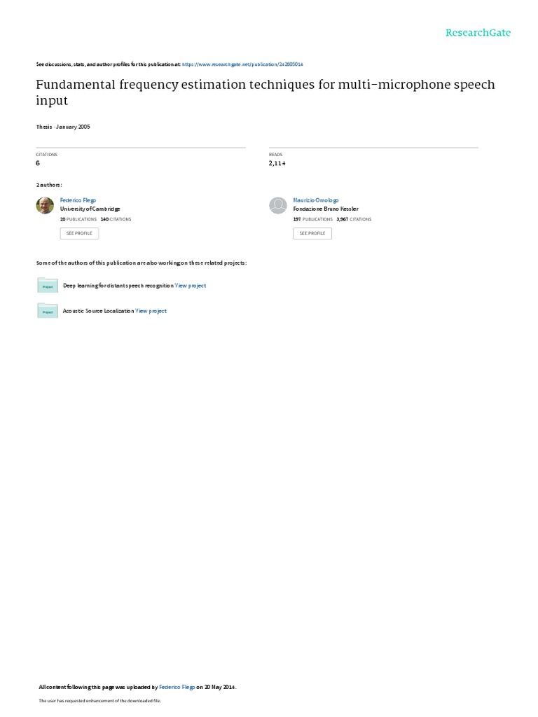 Fundamental Frequency Estimation Techniques For Mu Pdf Pitch Music