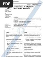 NBR 06022 - 1994 - Apresenta￧￣o de Artigos em Publica￧￵es Pe