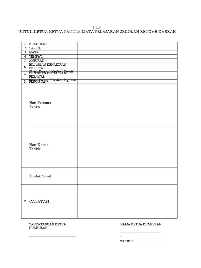 Contoh Pelaporan PLC PBD | PDF