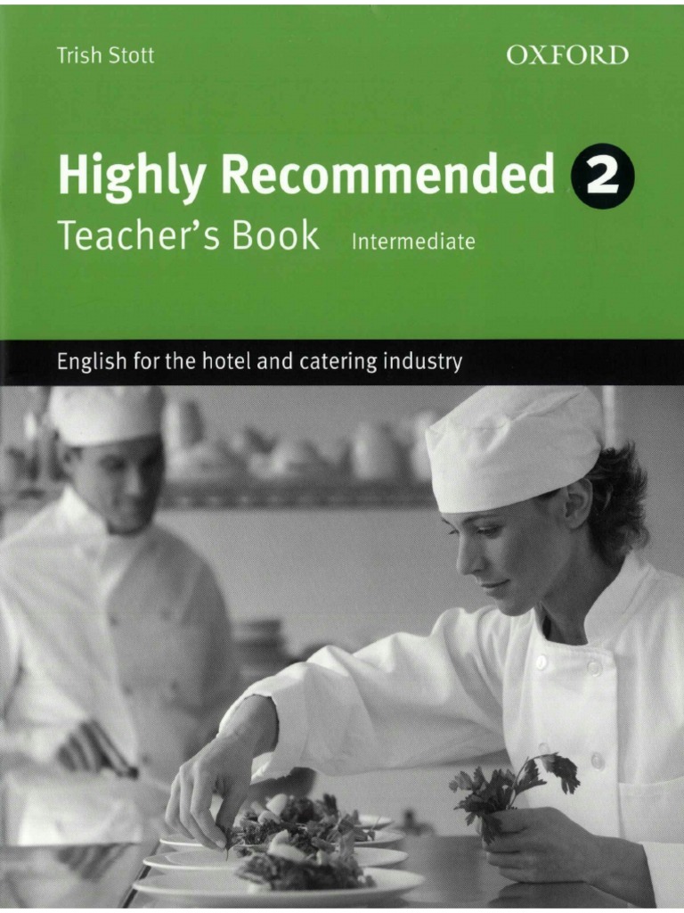 student's book highly recommended english for the hotel and catering industry