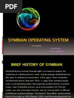 Symbian Operating System: Arvind Kumar Roll - No.0838131001