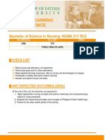 Bachelor of Science in Nursing: NCMA 217 RLE: Rle Module Rle Unit Week