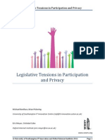 Legislative Tensions In Participation And Privacy