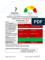 Shawnee County COVID-19 Community Indicator Report Period of January 2 Through January 8 Summary Index