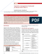 Anesthesia and Perioperative Management of Colorectal Surgical Patients - A Clinical Review (Part 1)