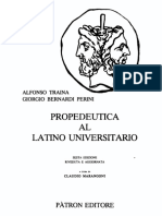 Alfonso Traina, Giorgio Bernardi Perini Propedeutica Al Latino Universitario
