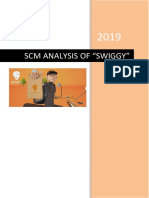 SCM Analysis of Food Delivery Startup Swiggy