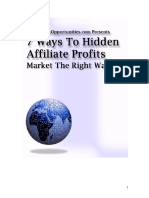 7 Ways To Hidden Affiliate Profit