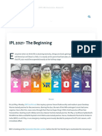 IPL 2021 - The Beginning - BSc@GIPE