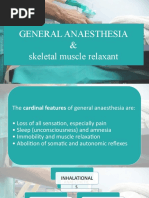 General Anaesthesia & Skeletal Muscle Relaxant