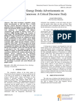 Competitive Energy Drinks Advertisements On Billboards in Cameroon: A Critical Discourse Study