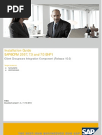 Installation Guide SAP® CRM 2007, 7.0 and 7.0 EHP1: Client Groupware Integration Component (Release 10.0)