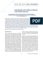 Evaluation of Sand Quality and Its Effect On Mortar and Cement Concrete