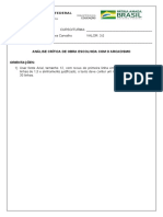 Atividade Avaliativa Sobre Arcadismo (Análise Crítica)