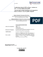 L'Indépendance de L'audit Interne Dans Les EEP Au Maroc