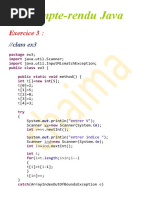 Compte-Rendu Java: Exercice 3