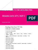 Pandas Ii (End To End Data Analysis) : Reading Data Sets, Part 2