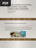 Major Lenses of Global Relation