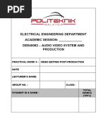 Electrical Engineering Department ACADEMIC SESSION: - Dee40092 - Audio Video System and Production