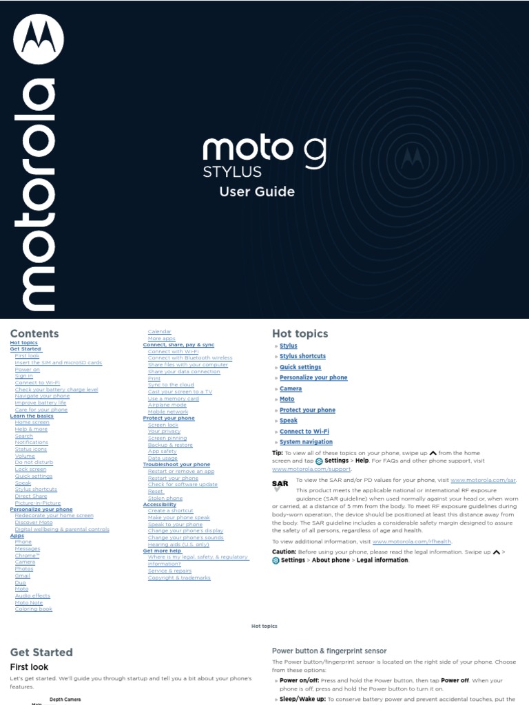 Motorola Moto G Stylus User Guide PDF Gmail Mobile App