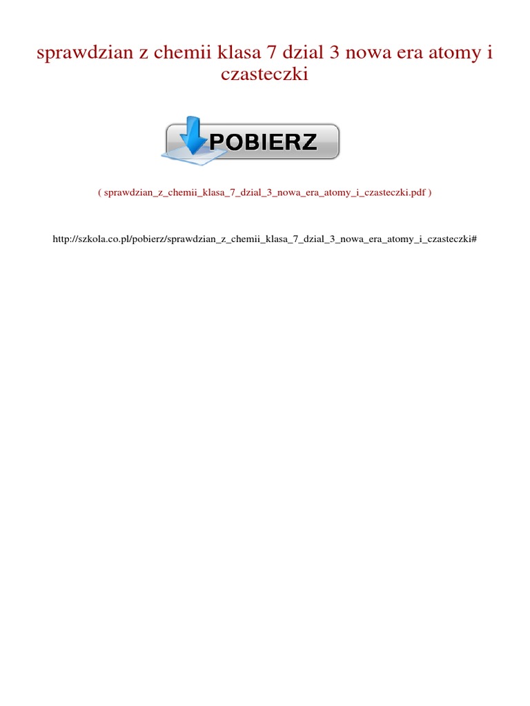 Wiązania Chemiczne Sprawdzian Liceum Nowa Era
