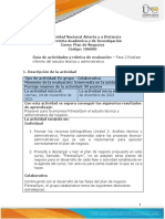 Guía de actividades y rúbrica de evaluación - Unidad 2 - Fase 2 - Realizar Informe del Estudio Técnico y Administrativo