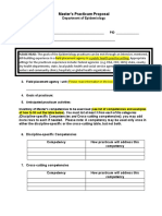 EPID Masters Practicum Proposal Form 2017