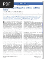 The Physiological Regulation of Thirst and Fluid Intake: Articles