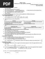 First Year Important Very Short Answers by Mr. Hameed Ali Khan M.SC B.Ed (PH.D)