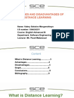 Advantages and Disadvantages of Distance Learning