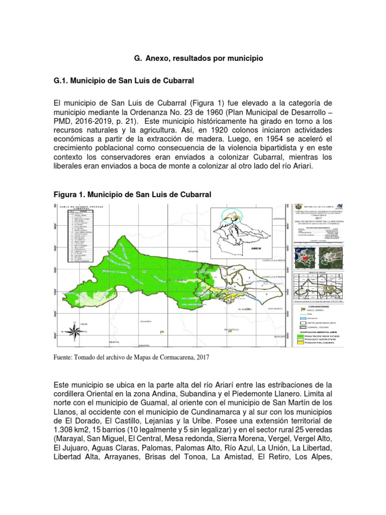 Municipios de La Subregión Del Ariari | PDF