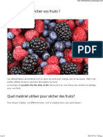 Déshydratation Alimentaire Comment Faire Sécher Les Fruits ?