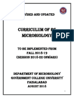 Curriculum of BS Microbiology: Revised and Updated
