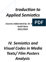 An Introduction To Applied Semiotics: Courses Elaborated By: Dr. Ibersiene-Achili Nora 2021/2022