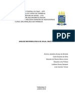 Análise microbiológica de água, objetos e alimentos