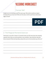 True Passions Worksheet: 1. Advice To Your Former Self