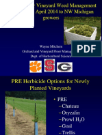 Herbicides For Vineyard Weed Management Presented 17 April 2014 To NW Michigan Growers