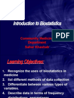 Introduction To Biostatistics DR Sahar Khashab