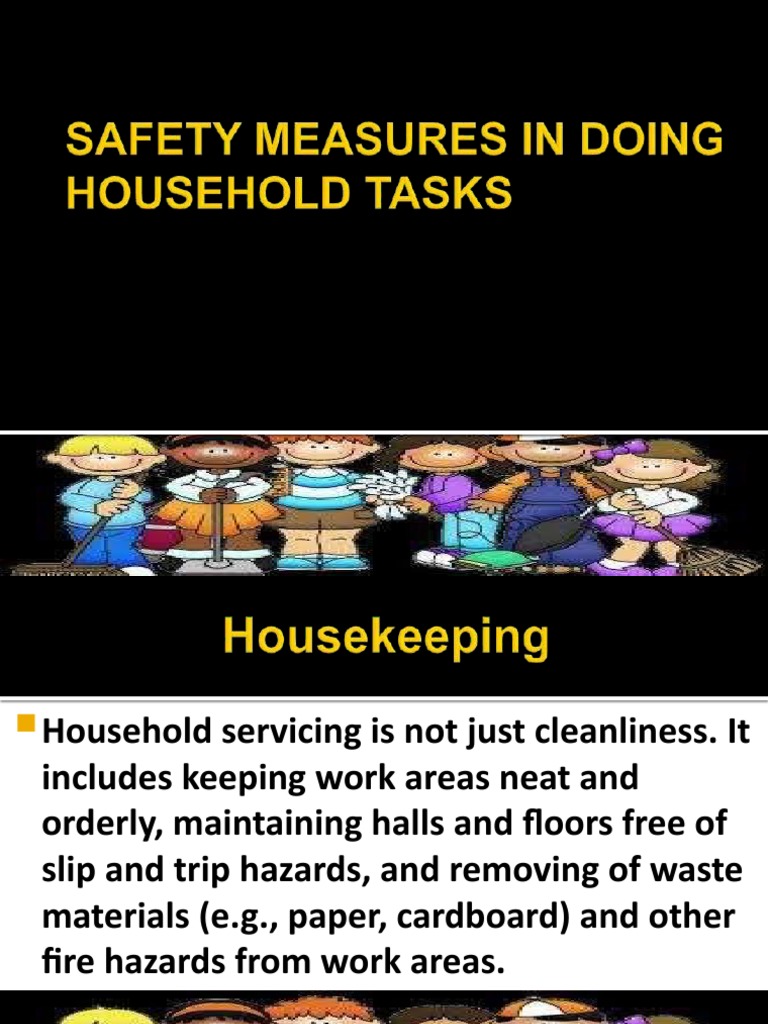 Safety Measures for Household Cleaning | PDF | Tools