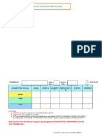 Horario de Primer Grado.