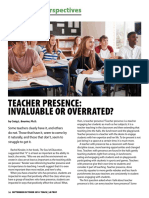 Teacher Presence Invaluable or Overrated
