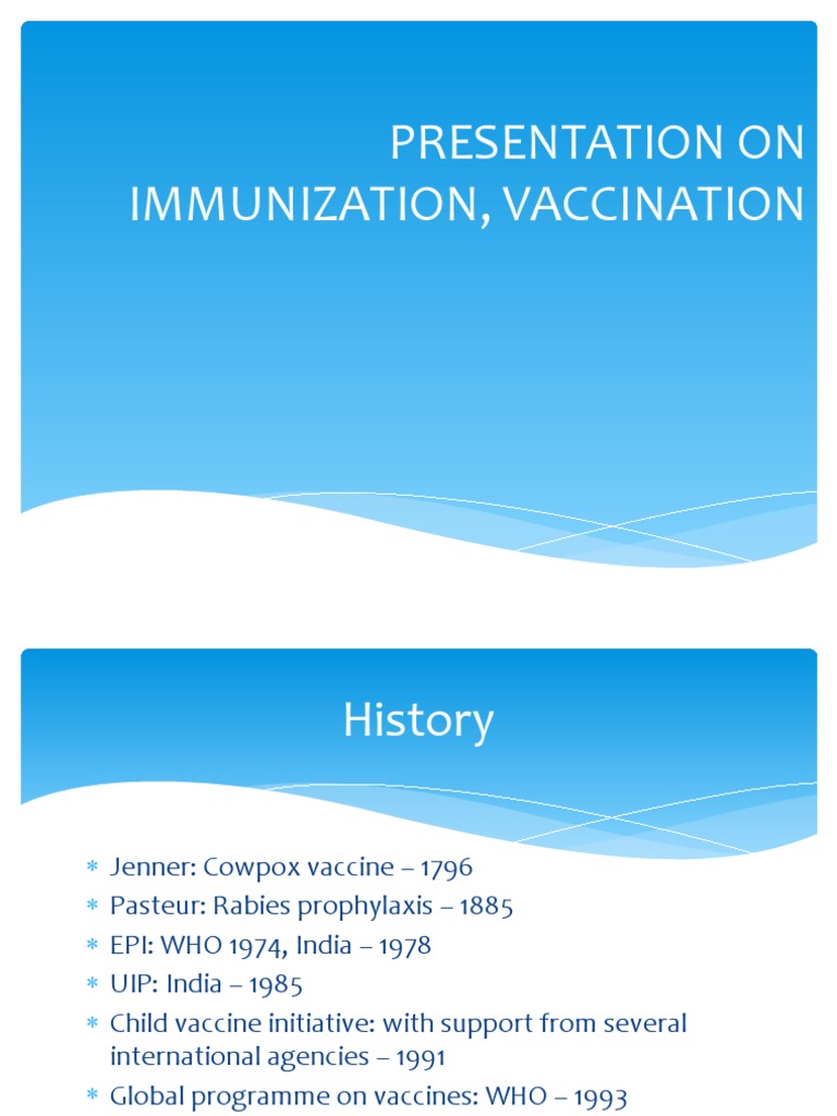 Immunization and Vaccination Overview | PDF | Vaccines | Vaccination