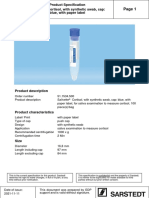 Product - Specification-SalivetteÂ® Cortisol, With Synthetic Swab, Cap - Blue, With Paper Label-51.1534.500
