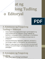 7-Pagsulat ng Pangulong Tudling o Editoryal