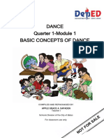 Dance Quarter 1-Module 1 Basic Concepts of Dance: Compiled and Repackaged by