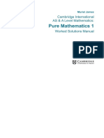 Pure Mathematics 1: Cambridge International AS & A Level Mathematics: Worked Solutions Manual