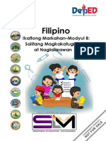 Filipino: Ikatlong Markahan-Modyul 8: Salitang Magkakatugma at Naglalarawan