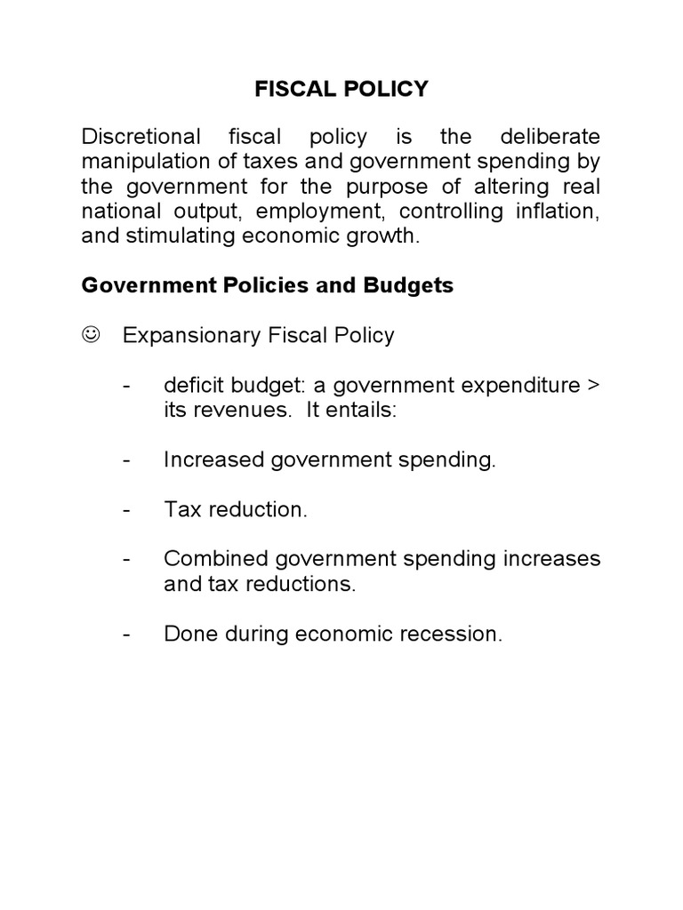 Fiscal and Monetary Policy | PDF | Fiscal Policy | Monetary Policy