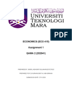 Economics (Eco 415) Assignment 1 QAMA 2 (202041)