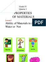 1-Grade 4-Lesson 1-Ability of Materials to Absorb Water or Not